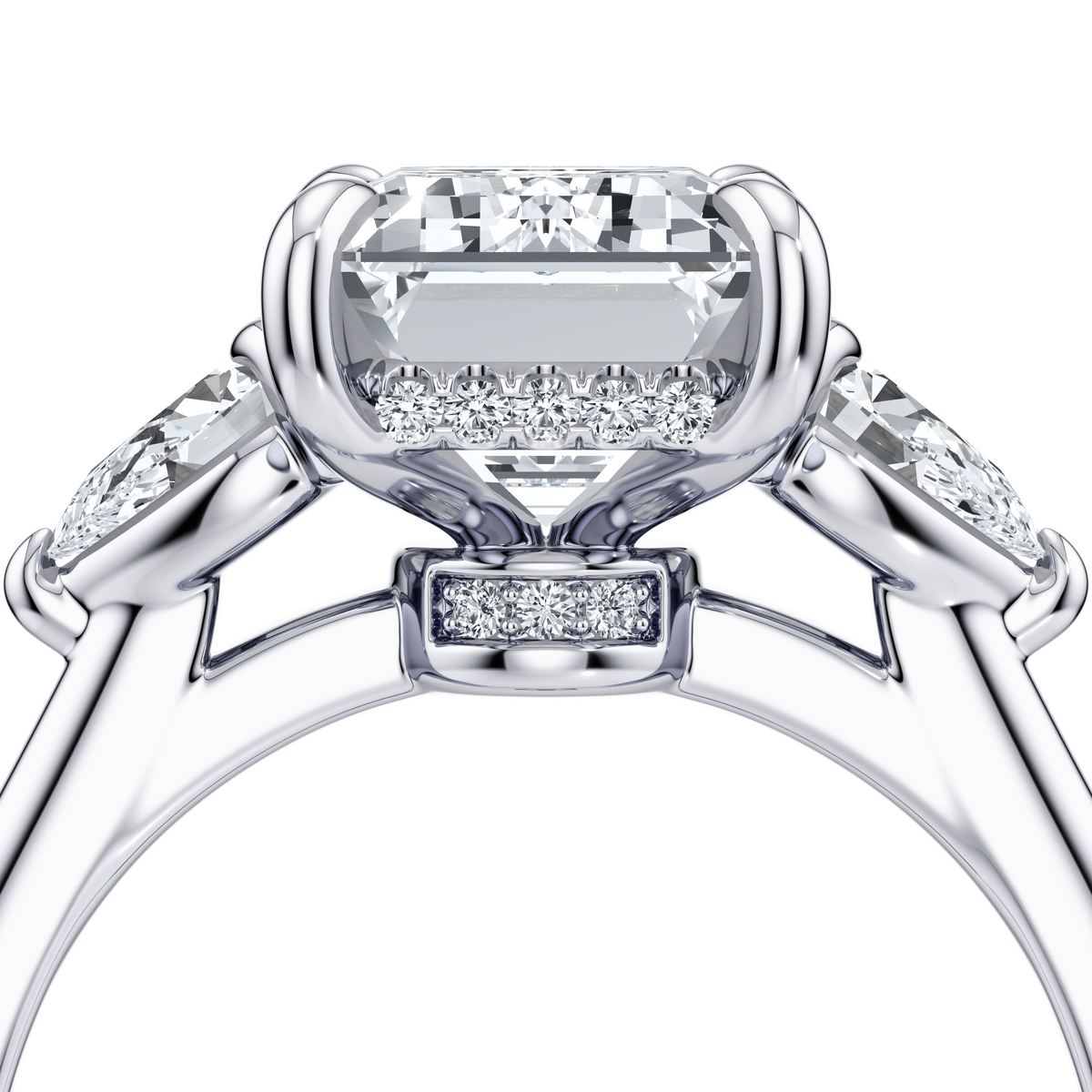 Promise Emerald Cut Diamond Engagement Ring