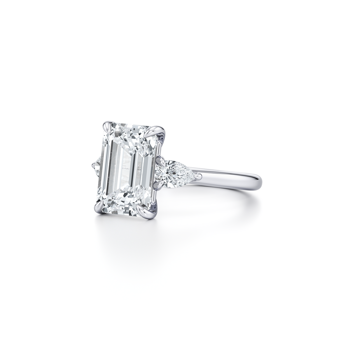 Promise Emerald Cut Diamond Engagement Ring