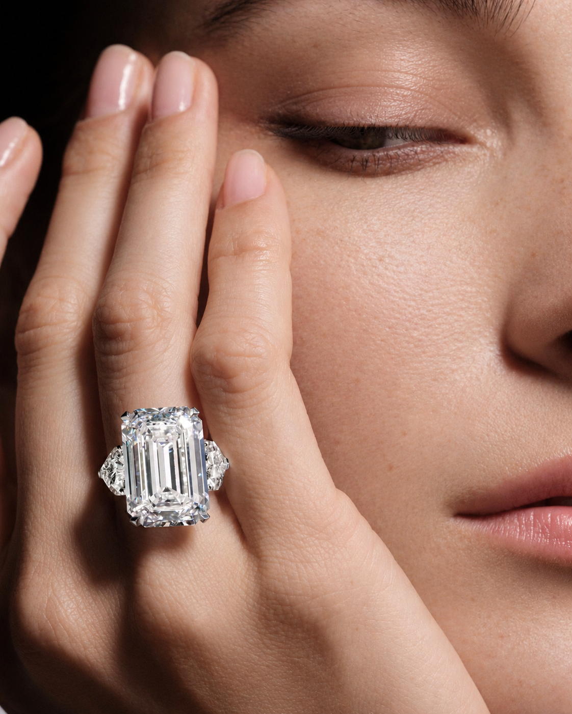 Promise Emerald Cut Diamond Engagement Ring